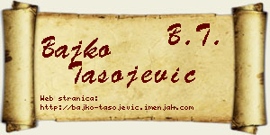 Bajko Tasojević vizit kartica